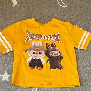 Kids Heartfelt Yellow Graphic T-Shirt